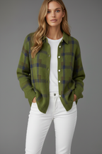 Agnieszka | Klasyczny Kardigan W Kratę