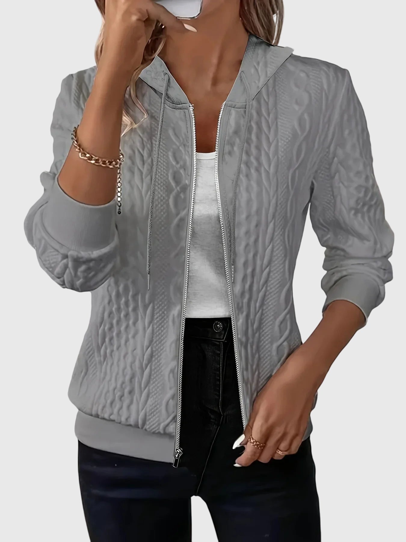 Lena™ - Bluza z kapturem na zamek