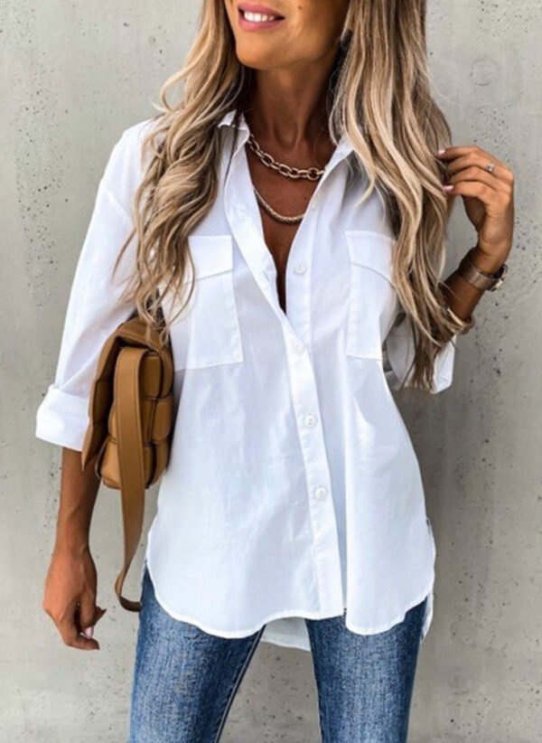 Koszula o luźnym kroju z szerokimi rękawami