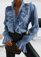 Koszula o luźnym kroju z szerokimi rękawami