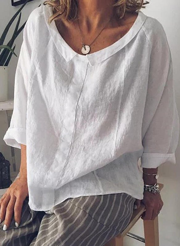 Bluzka z dekoltem w kształcie litery V z tiulowymi rękawami na gumkę