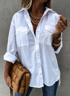 Koszula o luźnym kroju z szerokimi rękawami