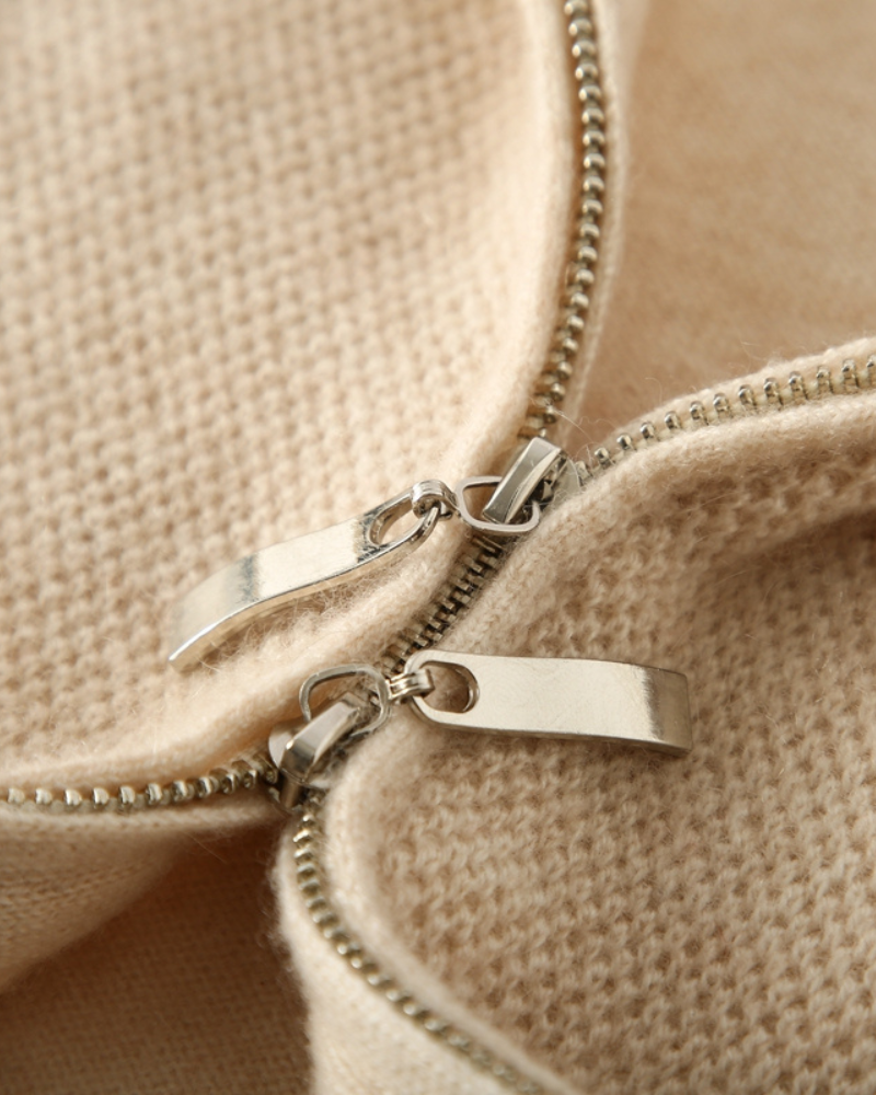 Magdalena™ | Kaszmirowy Kardigan z Podwójnym Zamkiem