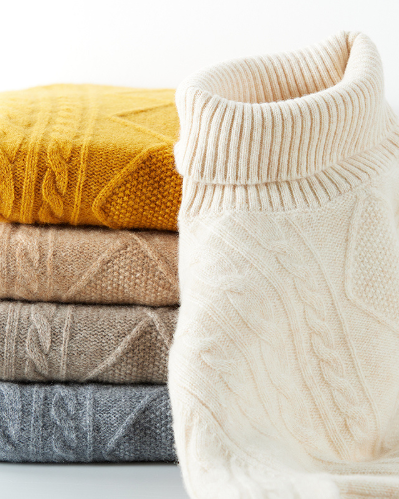 Elżbieta™ | Haftowany Golf z Wełny Merino