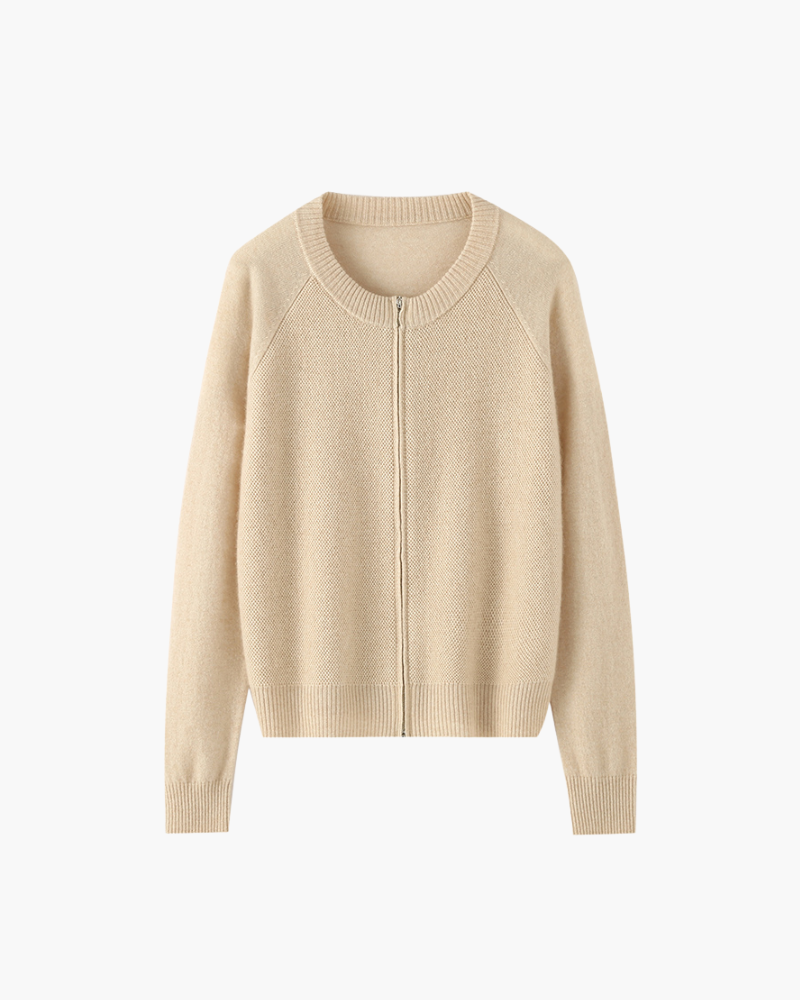 Magdalena™ | Kaszmirowy Kardigan z Podwójnym Zamkiem