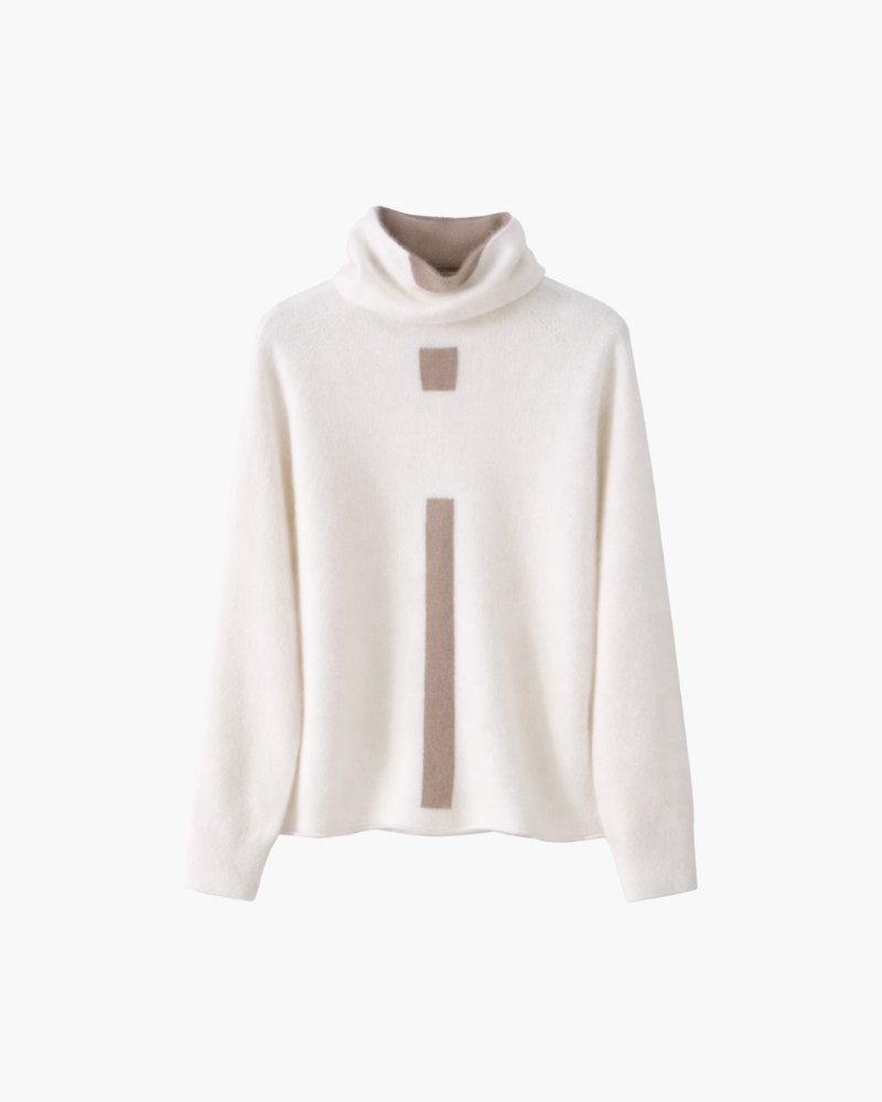 Natalia™ | Luksusowy Sweter Mink Cashmere z Falbanką