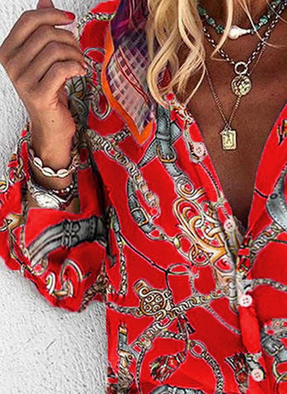 Koszula o luźnym kroju z szerokimi rękawami