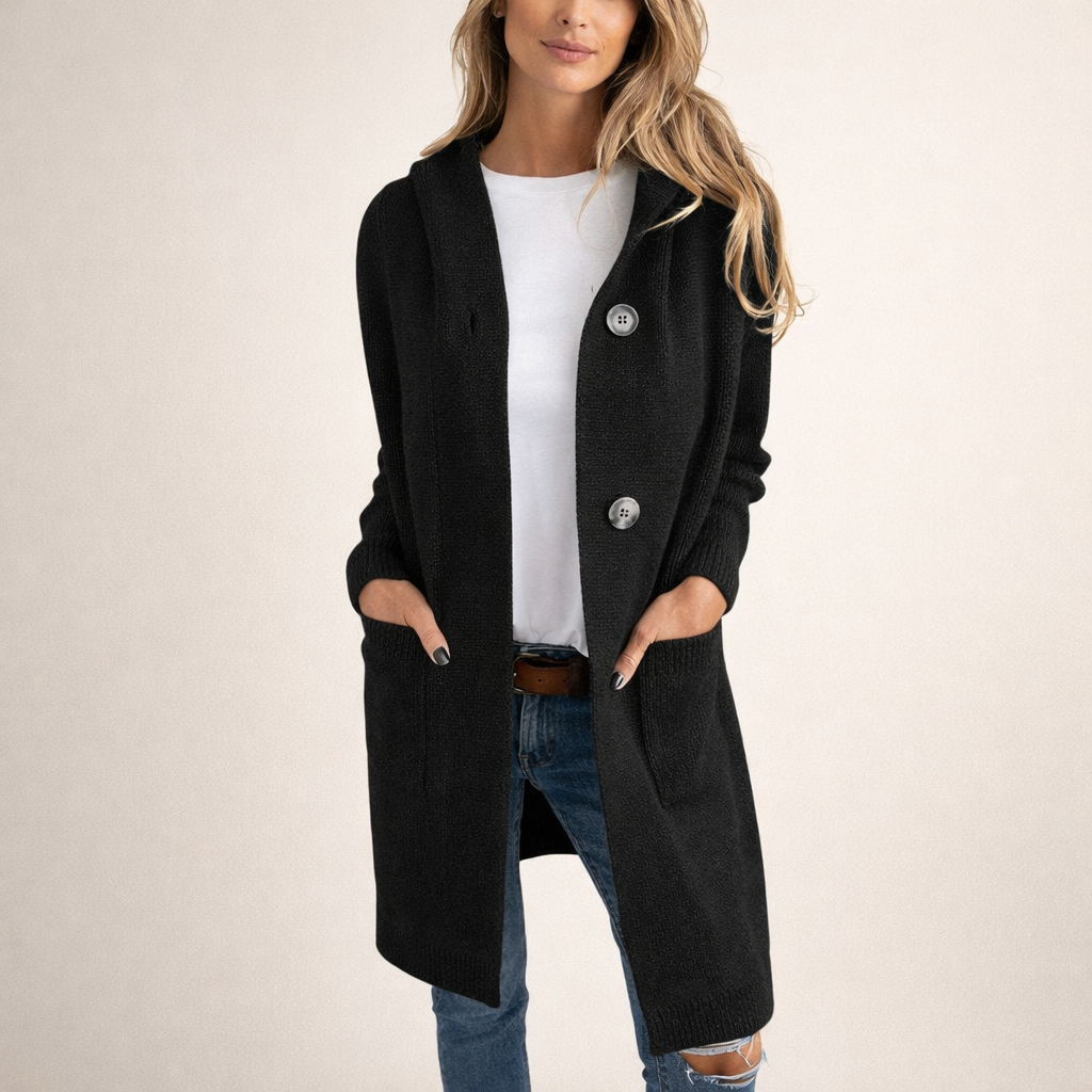 Monika | Długi Dzianinowy Kardigan