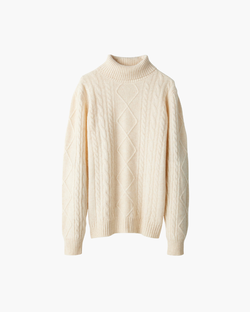 Elżbieta™ | Haftowany Golf z Wełny Merino