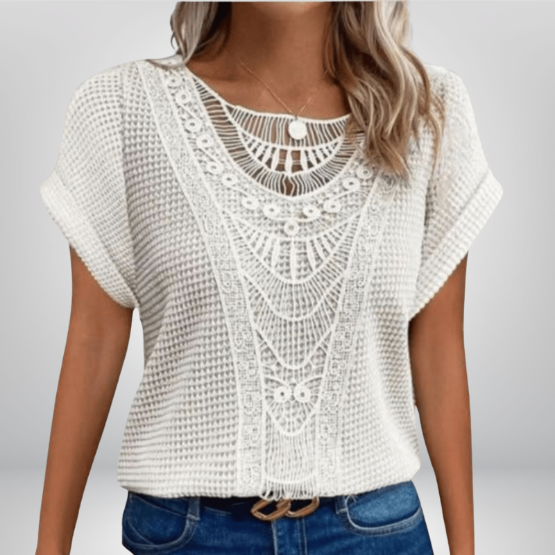 Gloria™ | Ażurowa dzianinowa bluzka