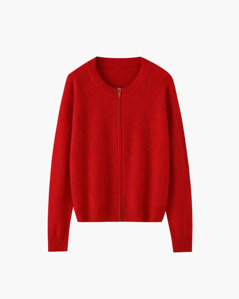 Magdalena™ | Kaszmirowy Kardigan z Podwójnym Zamkiem