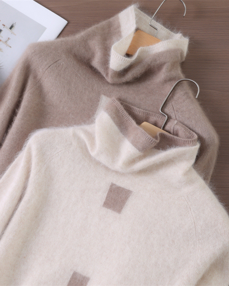 Natalia™ | Luksusowy Sweter Mink Cashmere z Falbanką