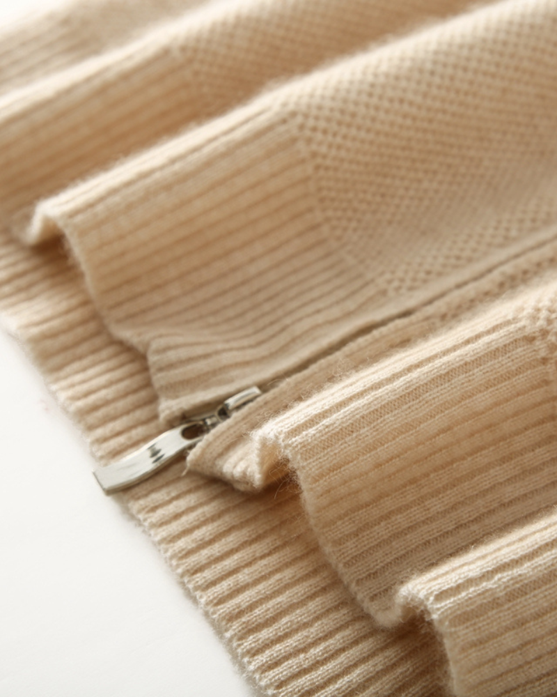 Magdalena™ | Kaszmirowy Kardigan z Podwójnym Zamkiem