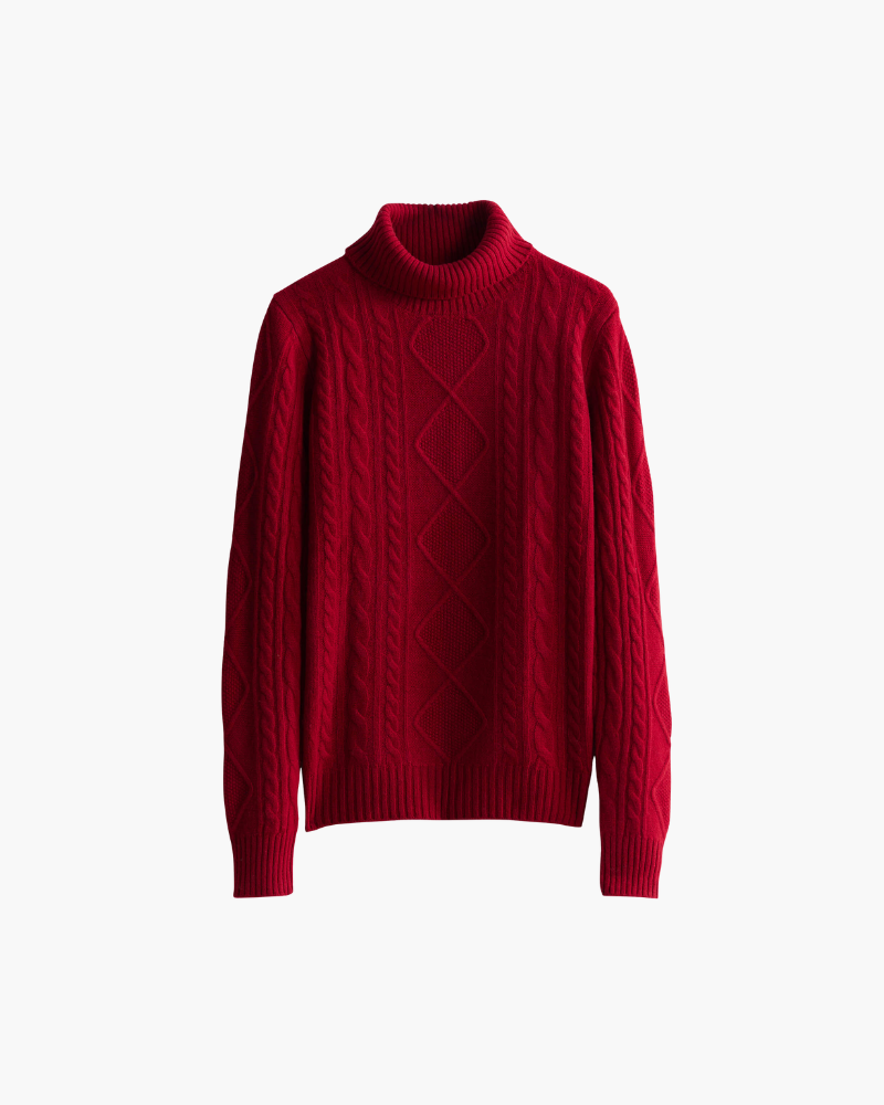 Elżbieta™ | Haftowany Golf z Wełny Merino