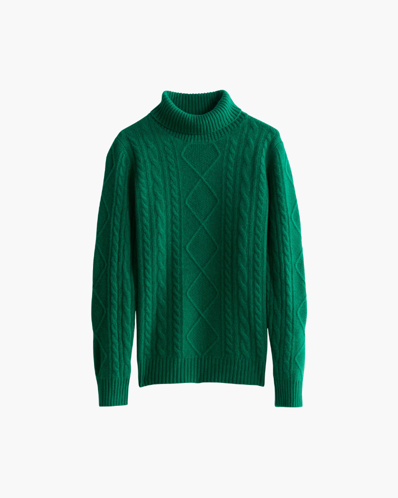 Elżbieta™ | Haftowany Golf z Wełny Merino