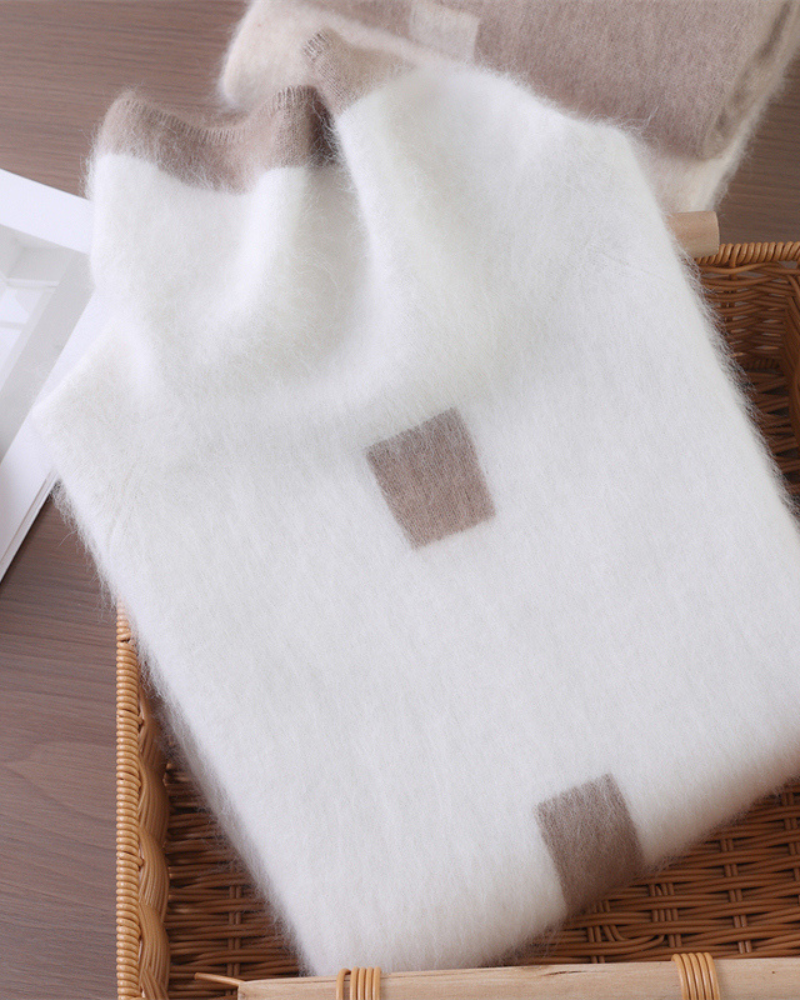 Natalia™ | Luksusowy Sweter Mink Cashmere z Falbanką