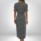 Rosa | Stylowa kwiatowa sukienka kopertowa z dekoltem V