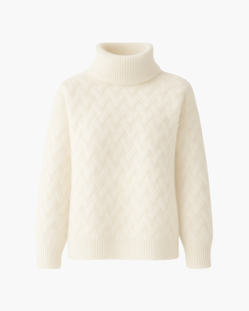 Katarzyna™ | Oversize Sweter z Jedwabistej Wełny