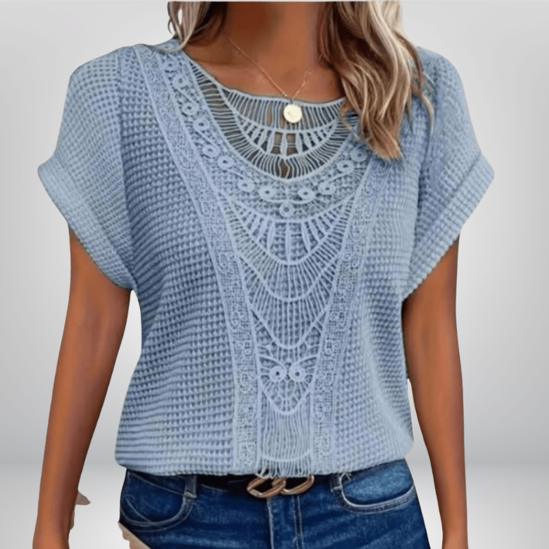 Gloria™ | Ażurowa dzianinowa bluzka