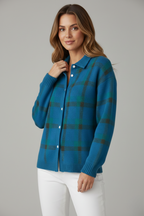 Agnieszka | Klasyczny Kardigan W Kratę